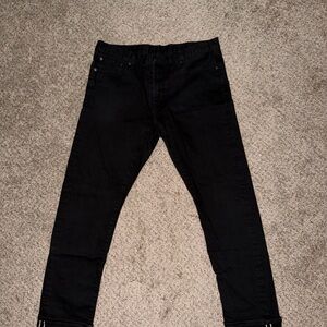 Uniqlo Slim Straight Black Selvedge